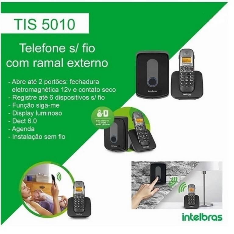 PORTERO INALAMBRICO INTELBRAS TIS5010 CON TELEFONO